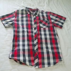 Zoo york plaid collared button down shirt